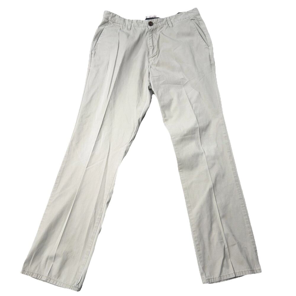 Original Penguin Munsingwear Khaki Cotton Chino Pants Mens Straight 34x32.5